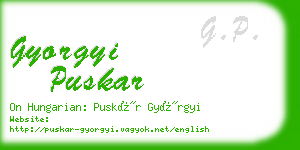 gyorgyi puskar business card